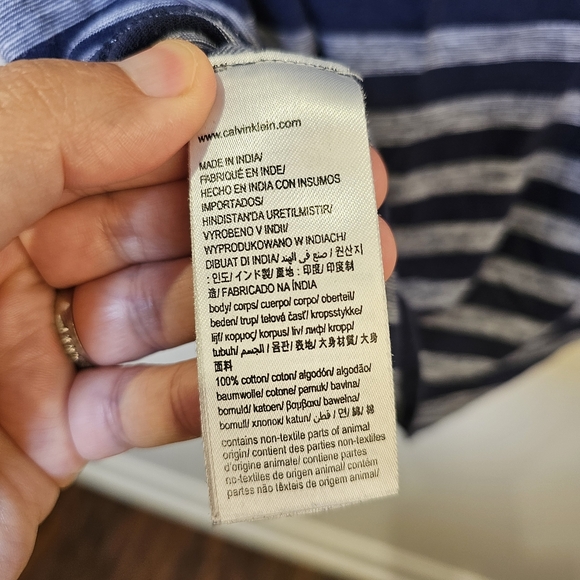 Calvin Klein Jeans blue men cotton short sleeve t-shirt size M US - Picture 5 of 6